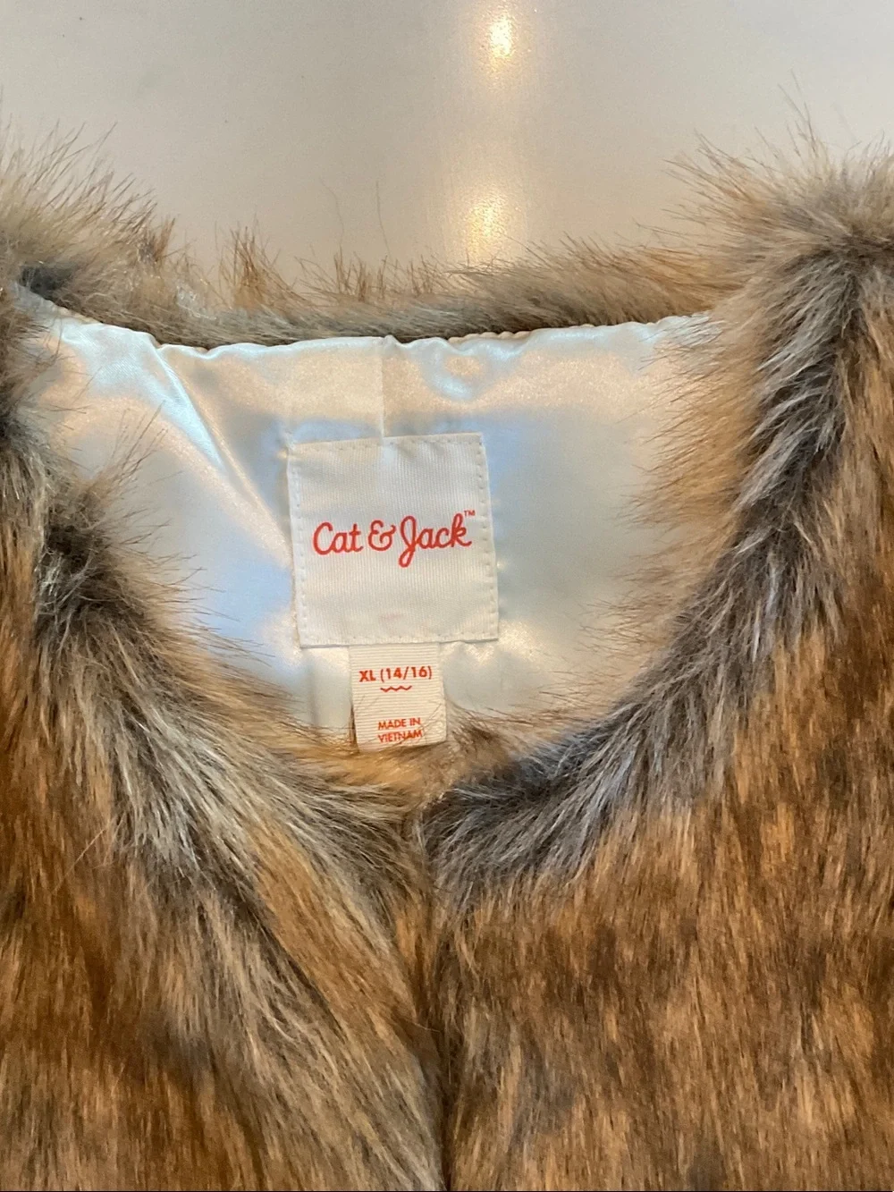 Cat & Jack Faux Fur Vest in Brown